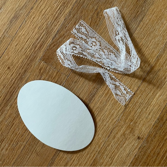 Ornament Cross Stitch Kit with Lace Angel With Teddy Vintage - Picture 9 of 11